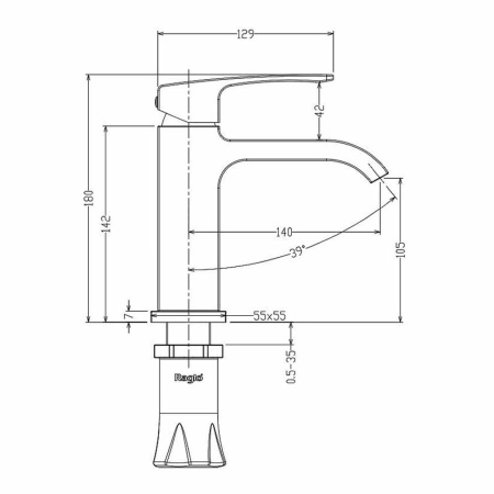 Картинка Смеситель для умывальника Хром RAGLO 9R02.10
