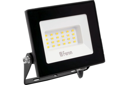Прожектор светодиодный ДО-30w 6400K Чёрный Feron