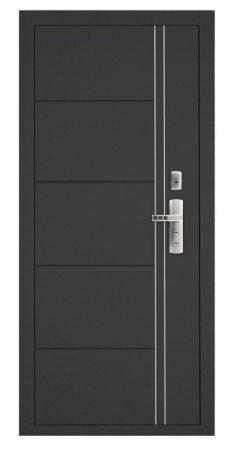 Дверь стальная форпост С-128 размер 960х2050 мм левая с цилиндрическим замком и дверной фурнитурой