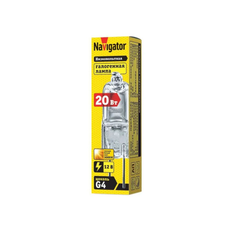 Картинка Лампа галогенная Navigator G4 20вт 12в