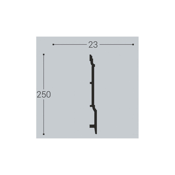 Картинка Плинтус напольный XPS П 17 250/23 мм 2 м Bello Deco