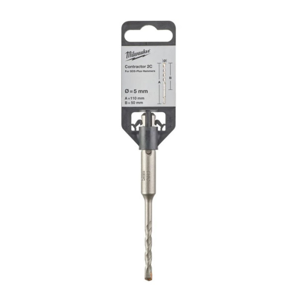 Картинка Бур 5х110 мм SDS-plus 2 грани CONTRACTOR Milwaukee