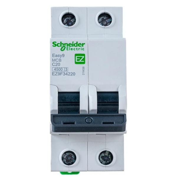Картинка Автоматический выключатель 2P 20А C 4.5 кА Schneider Electric Easy9