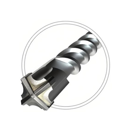 Картинка Бур 8х350 мм SDS-plus 4 грани RENNBOHR Quadro