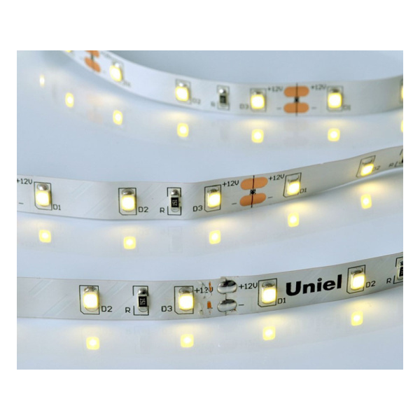 Картинка Светодиодная лента Uniel ULS-M11-2835-60LED/m-8mm-IP20-DC12V-4,8W/m-4M-4000K