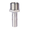 Картинка Вставка переходная НПр-НР Ø 15х3/4" Нержавеющая сталь ROMMER