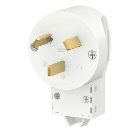 Вилка силовая для плиты СП Blanca 2P+E 32А 250В Белая