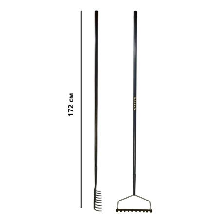 Картинка Грабли 10 зубцов цельнометаллическая с увеличенным захватом ARRIVA