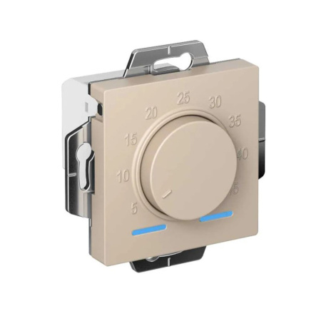 Картинка Термостат электронный теплого пола с датчиком 10A Песочный Systeme Electric ATLASDESIGN