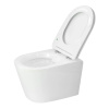 Картинка Унитаз подвесной горизонтальный выпуск сиденье дюропласт микролифт Белый Circulo Rimless Selena