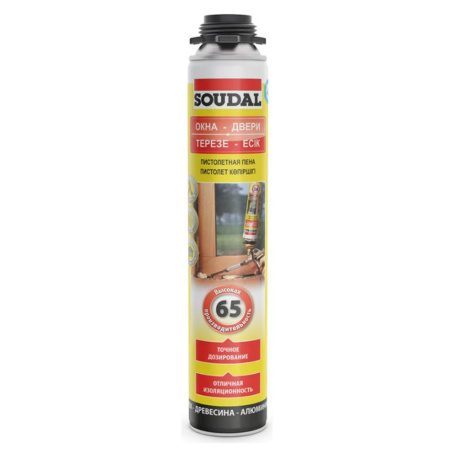 Пена окна-двери 65 профессиональная 820 мл Soudal