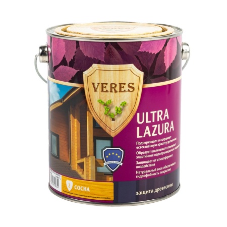 Декоративная пропитка для дерева Veres Ultra Lazura №2 сосна 2,7 л