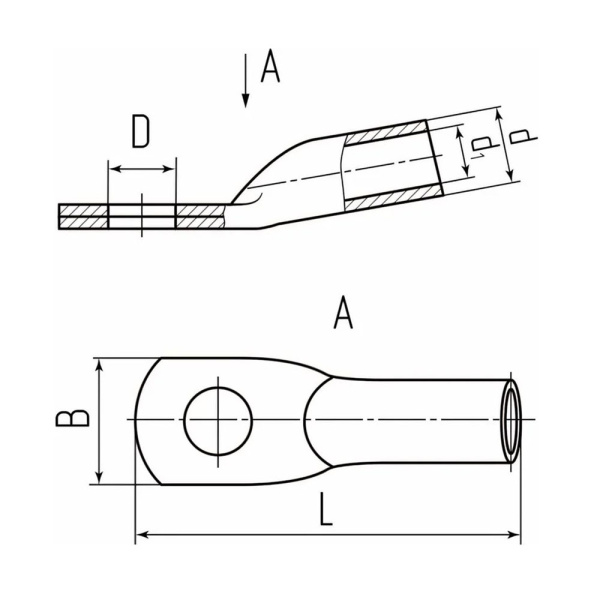Картинка Наконечник кабельный ТМЛ 35-10-9 КВТ