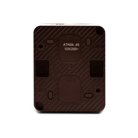 Картинка Розетка 1-местная со шторками и крышкой IP54 16А 250B Коричневая Systeme Electric ATLASDESIGN Profi54