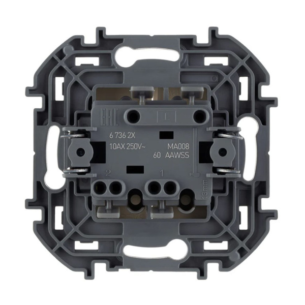 Картинка Выключатель 2 клавиши Слоновая кость Legrand INSPIRIA