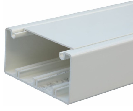 Картинка Кабель-канал парапетный 105x50х2000 мм DLP ПВХ пластик Белый 10429 Legrand/Daccord