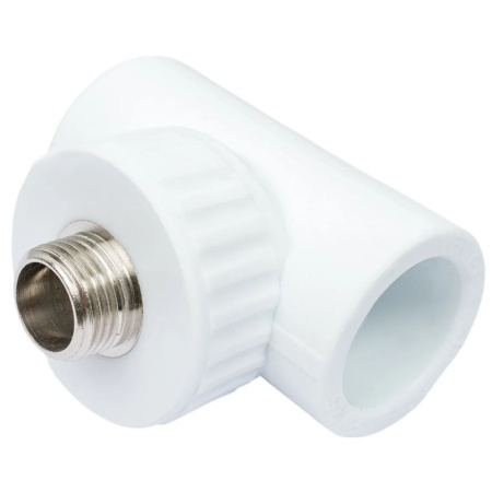 Картинка Тройник комбинированный НР 32х1/2'х32 полипропиленовый PPR Белый Valfex