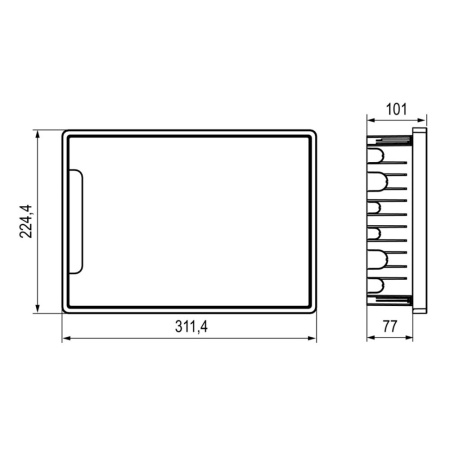 Картинка Корпус пластиковый встраиваемый FRAME ЩРВ-П-12 IP41 прозрачная дверь F12B1WT DKC