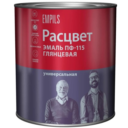 Эмаль Расцвет ПФ-115 универсальная 2,7 кг Вишневая