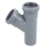 Тройник 50х50 67° для внутренней канализации Серый Политэк