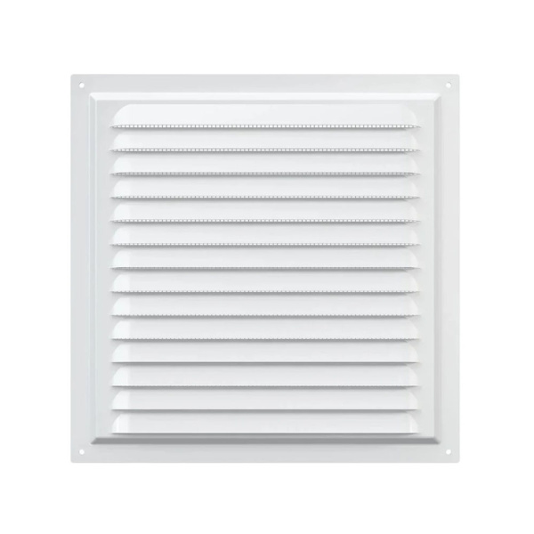 Картинка Решетка вентиляционная 2525МЭ сетка 250х250 окрашенная сталь Белая ERA
