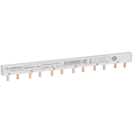 Шина соединительная типа PIN 2 фазная 2P 12 модулей 63А City9 Set Systeme Electric