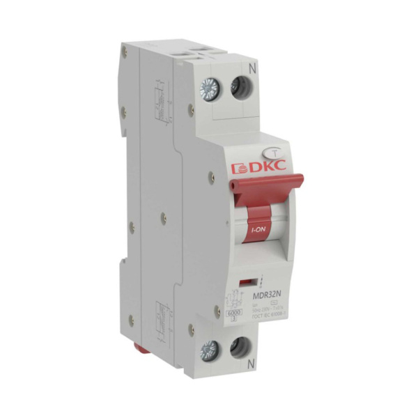 Картинка Автоматический выключатель дифференциального тока YON макс 1P+N С 20A 6kA 30mA А DKC