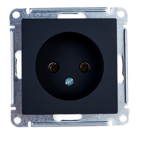 Розетка без заземления Карбон System electric ATLASDESIGN