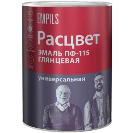 Эмаль Расцвет ПФ-115 универсальная 0,9 кг Синяя