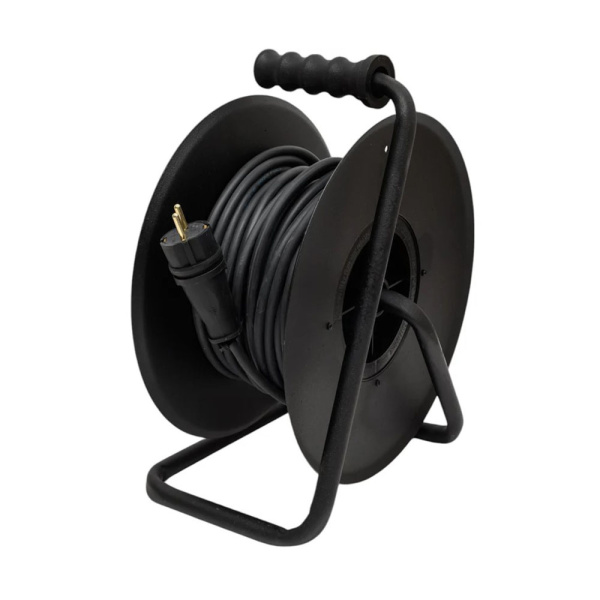 Картинка Удлинитель силовой на катушке КГ-ХЛ 3х2,5 4 гнезда 20 м с з/к РЫЖАЯ ТАКСА