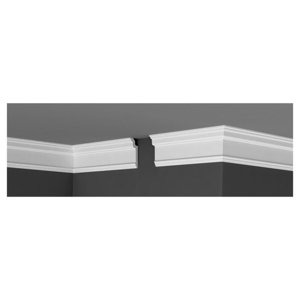 Картинка Плинтус потолочный П 13 30/80 мм 2 м Де-Багет