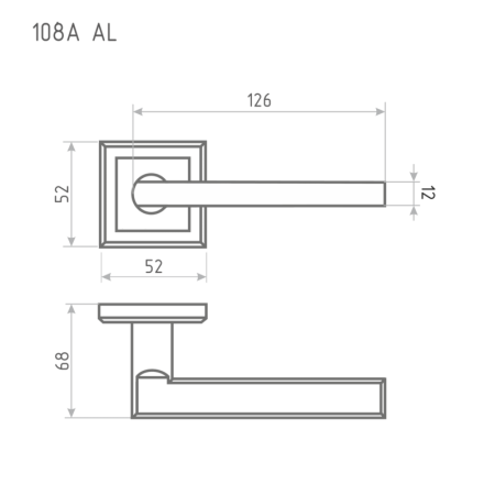 Картинка Ручка дверная АЛ 108К Матовый кофе
