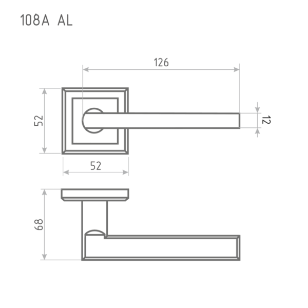 Картинка Ручка дверная АЛ 108К Матовый кофе
