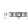 Картинка Решетка для лотка 500x136x15 мм пластик ячеистая AQUASTOK NORMA DN100 А15
