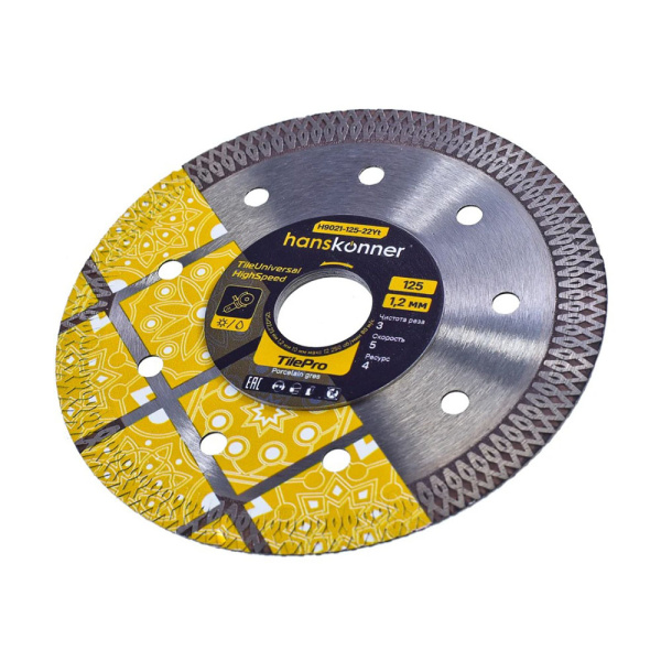 Картинка Диск алмазный 125х22,23х1,2 мм Y-тип TilePro Hanskonner