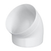 Колено круглое Ø 150 мм 45° ПВХ пластик Белый ERA