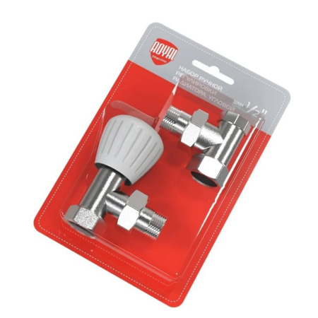 Картинка Набор ручно регулировки радиатора угловой 1/2" Royal Thermo