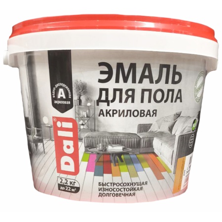 Эмаль для пола акриловая 2,2 кг Дуб DALI