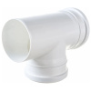 Картинка Тройник 110х110/87° для внутренней канализации бесшумный Белый Политэк