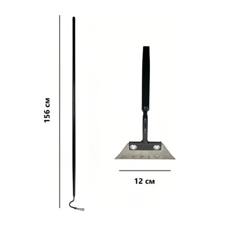 Картинка Тяпка нержавеющая сталь цельнометаллическая 120 мм ARRIVA