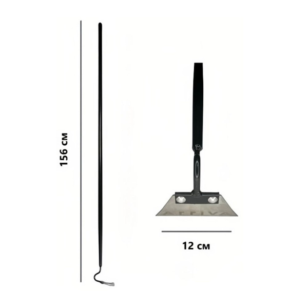 Картинка Тяпка нержавеющая сталь цельнометаллическая 120 мм ARRIVA