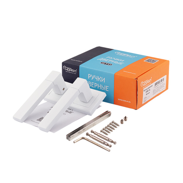 Картинка Нора-М Ручка дверная межкомнатная 109 K AL цвет Белый