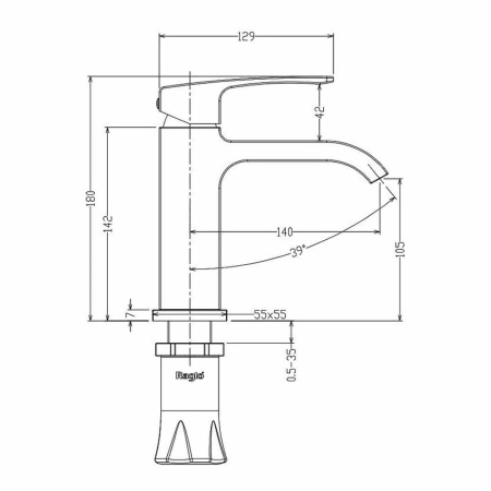 Картинка Смеситель для умывальника Черный RAGLO 9R02.10.06