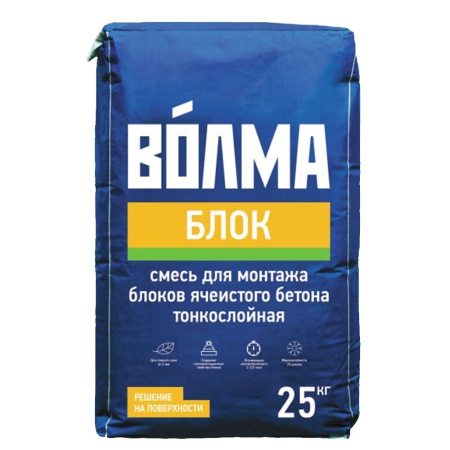 Волма БЛОК  25 кг смесь сухая цементно клеевая для блоков