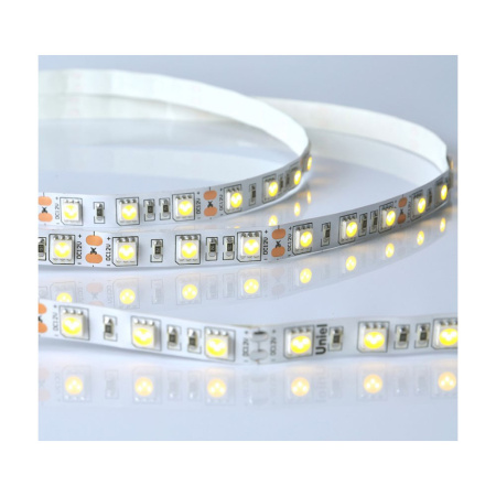 Картинка Светодиодная лента Uniel ULS-M25-5050-60LED/m-10mm-IP20-DC12V-14,4W/m-5M-3000K PROFI