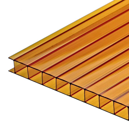 Поликарбонат сотовый 12000х2100х4мм Терракотовый