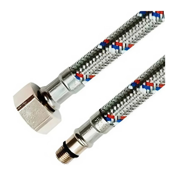 Картинка Гибкая подводка для смесителей 1/2" М10х15 30 см PE-X ТИТАН Ростерм