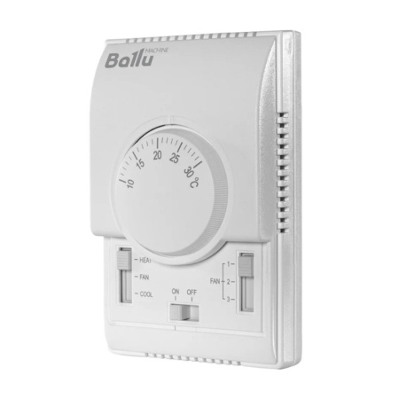 Картинка Термостат BALLU BMC-2 накладной комнатный механический проводной НО/НЗ