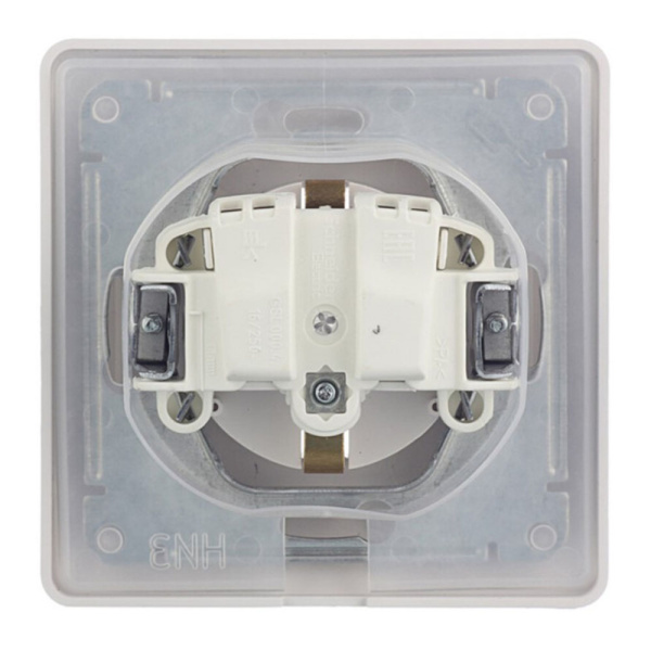 Картинка Розетка с заземлением Белая Systeme Electric GLOSSA