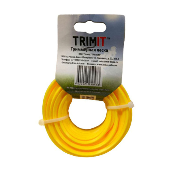 Картинка Леска триммера 4,0 Квадрат 15 м TRIMIT
